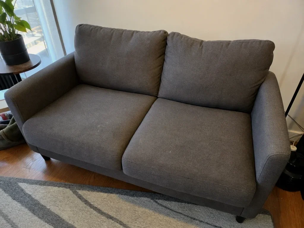 Gray apartment sofa image 1