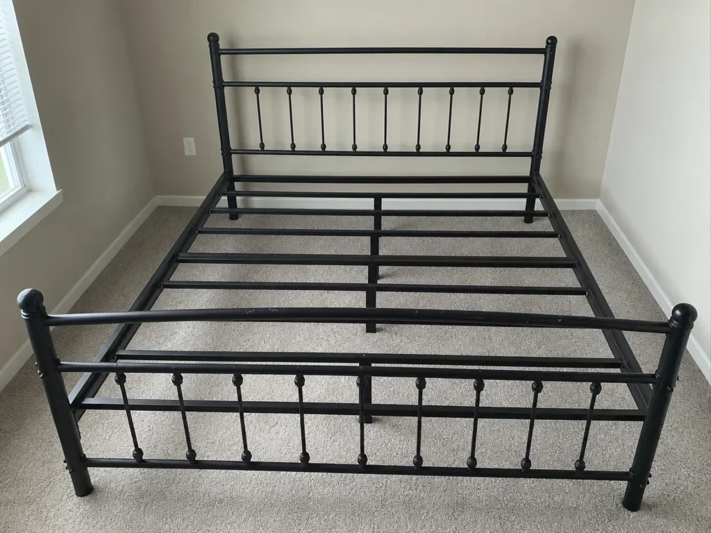 Full size metal bed frame image 1