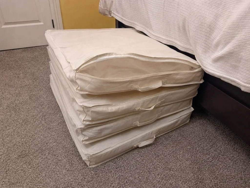 Canvas under-bed storage bags image 1
