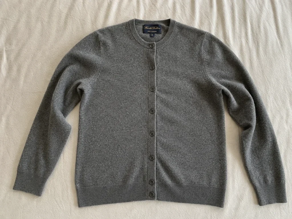 Gray cashmere cardigan - small image 1