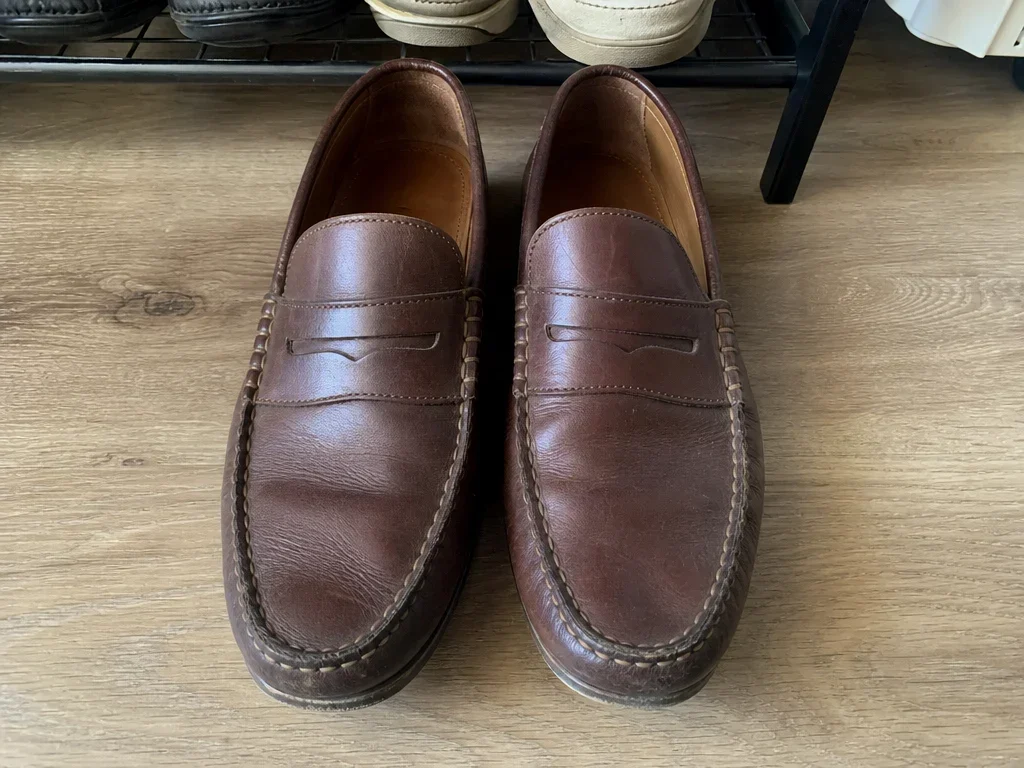 Brown leather loafers - 9 image 1